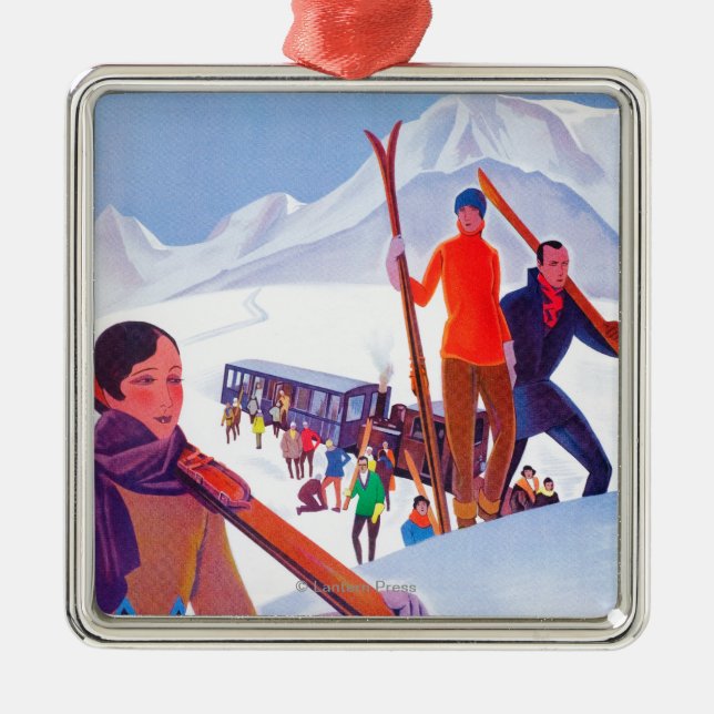 PLM-Bahnwerbeplakat Silbernes Ornament (Vorne)