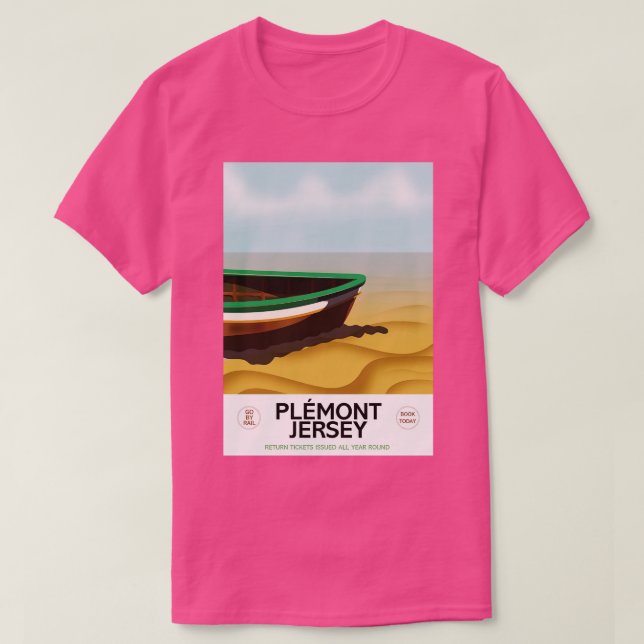 Plmont Jersey Beach Poster T-Shirt (Design vorne)