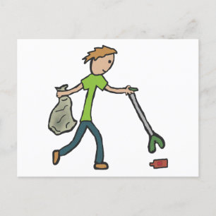 Ploggen und Litzen Picken Postkarte