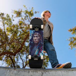 PLONGÉE NATIVE AMERICAN INDIAN WARRIOR SKATEBOARD
