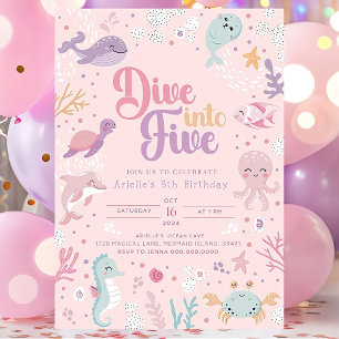 Plongez Dans Une Invitation D'Anniversaire De Cinq