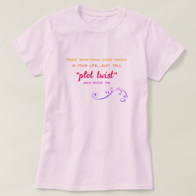 Plot Drehung Humoraler Buchclub T-Shirt (Design vorne)