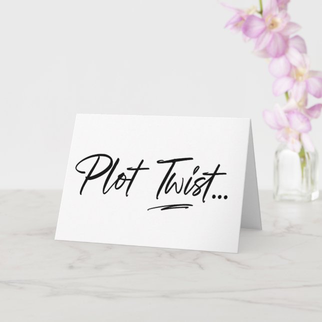 Plot Drehung Schwangerschaft Baby Reveal Familie & Karte (Orchidee)