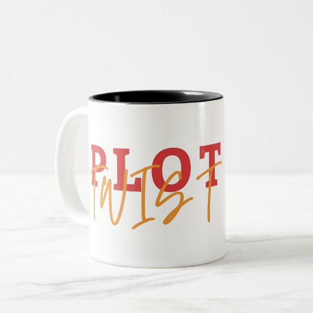 PLOT TWIST  ZWEIFARBIGE TASSE (Vorderseite Links)