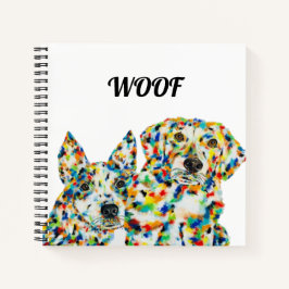 Plott Hound & Australian Shepherd Square Notebook Notizbuch