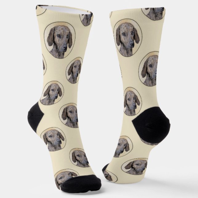 Plott Hound Malerei Brindle Niedlich Original Hund Socken (Gewinkelt)