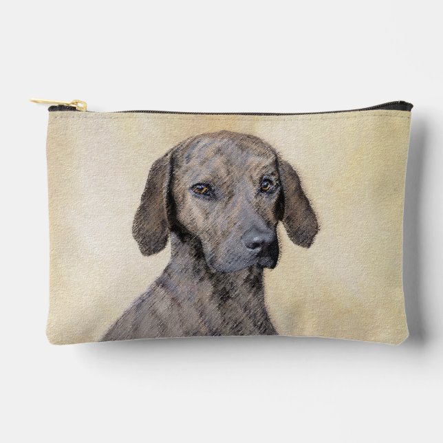 Plott Hound Malerei Brindle Niedlich Original Hund Zubehörtasche (Vorderseite)