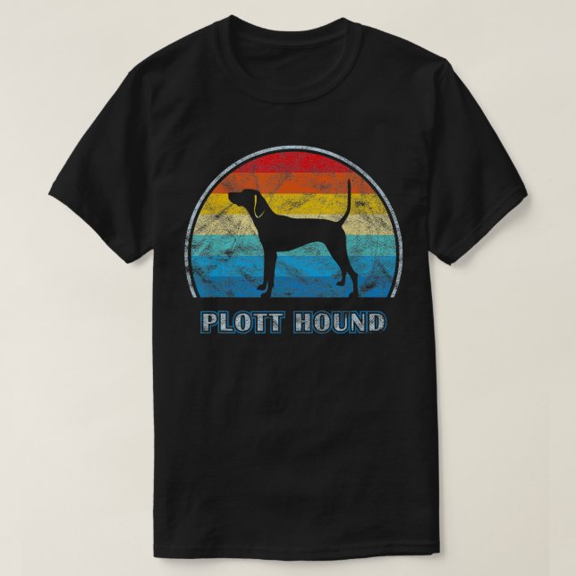 Plott Hound Vintage Design Dog T-Shirt (Design vorne)