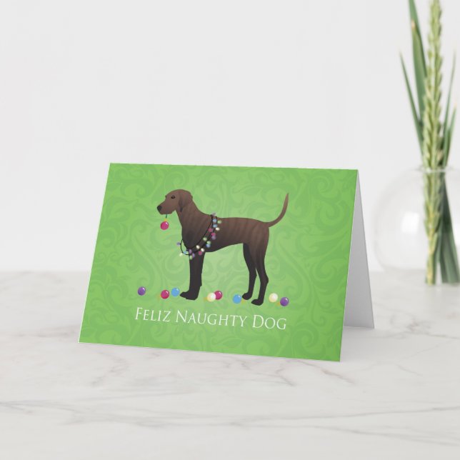 Plott Hound Weihnachten (Vorderseite)