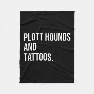 Plott Hounds und Tattoos Plotthound Eigentümer Hun Fleecedecke