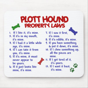 PLOTT JAGDHUND Eigentums-Gesetze 2 Mousepad