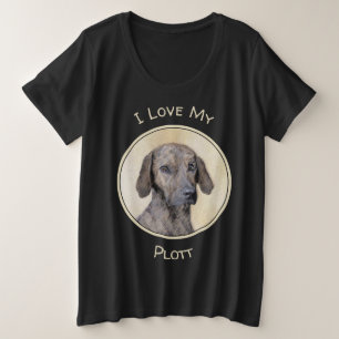 Plottengemälde - Niedliche Original Hundkunst Große Größe T-Shirt