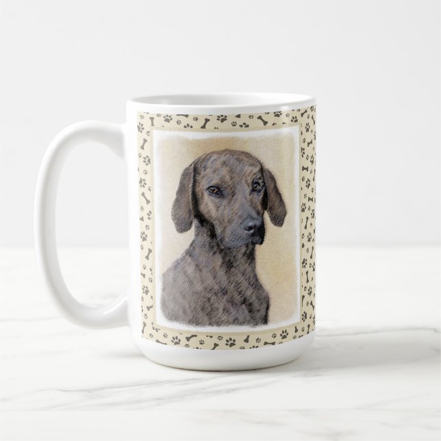 Plottengemälde - Niedliche Original Hundkunst Kaffeetasse (Links)
