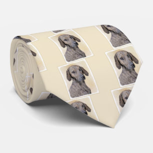 Plottengemälde - Niedliche Original Hundkunst Krawatte