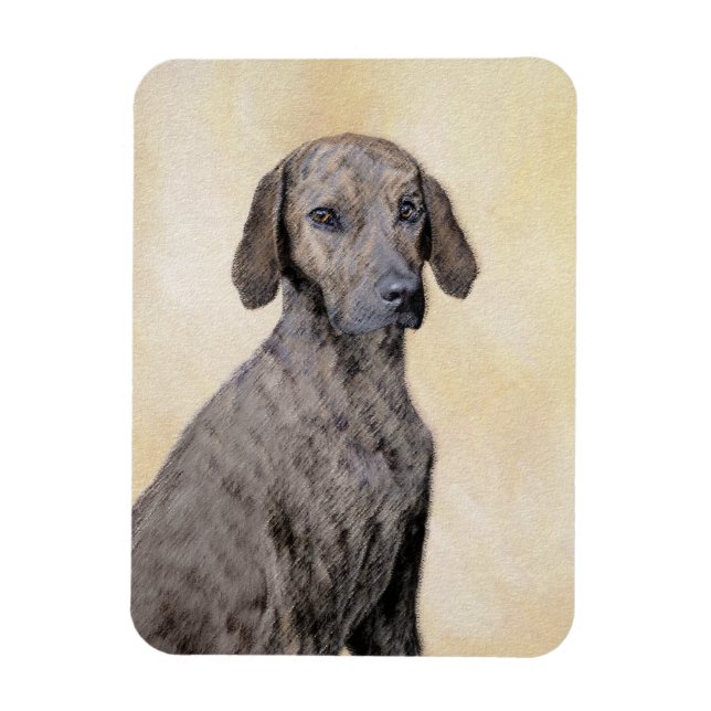 Plottengemälde - Niedliche Original Hundkunst Magnet (Vertikal)