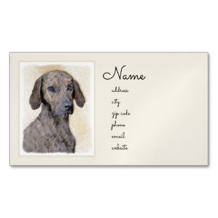 Plottengemälde - Niedliche Original Hundkunst Magnetische Visitenkarte