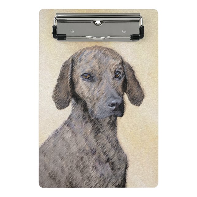 Plottengemälde - Niedliche Original Hundkunst Mini Klemmbrett (Vorderseite)