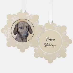 Plottengemälde - Niedliche Original Hundkunst Ornament Karte