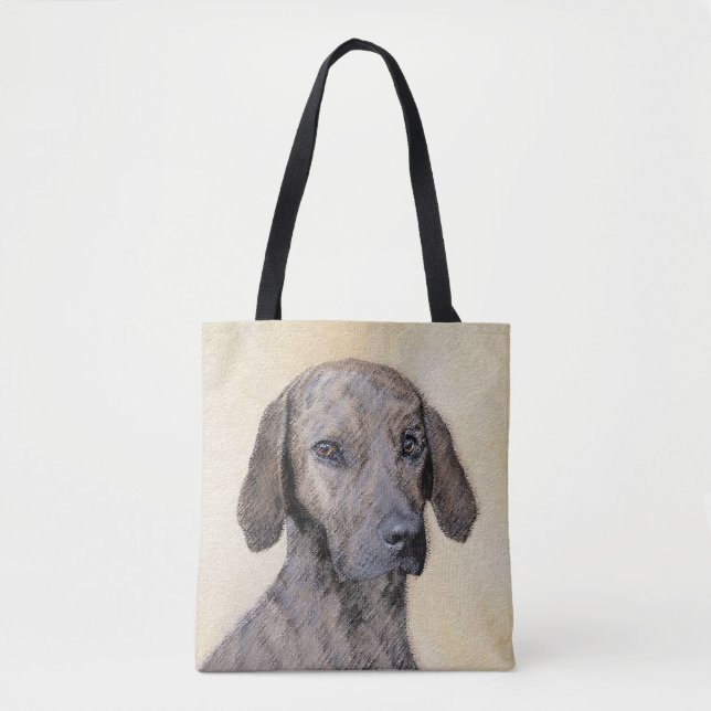 Plottengemälde - Niedliche Original Hundkunst Tasche (Vorderseite)