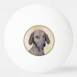 Plottengemälde - Niedliche Original Hundkunst Tischtennisball