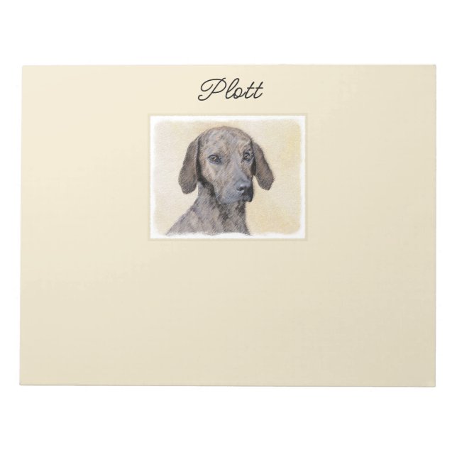 Plottenmalerei - Niedliches Original-Hundekunstnot Notizblock (Vorderseite)
