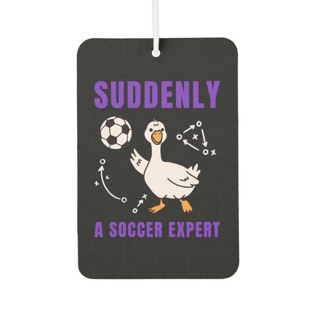 Plötzlich ein Fußball Experte Autolufterfrischer (Vorderseite)