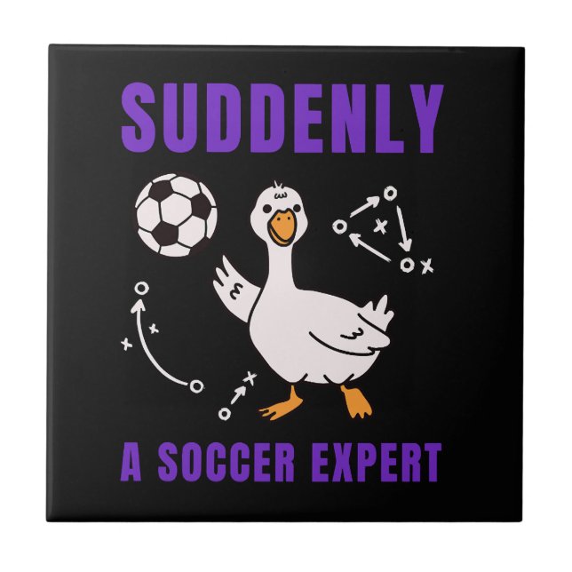 Plötzlich ein Fußball Experte Fliese (Vorderseite)