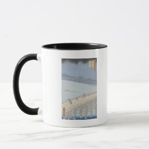 Plötzliche Dusche auf Ohashi Brücke bei Ataka Tasse