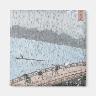 Plötzliche Dusche über Shin-Ohashi Brücke und Magnet