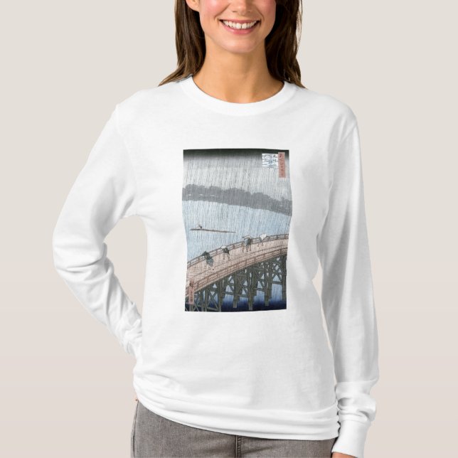 Plötzliche Dusche über Shin-Ohashi Brücke und T-Shirt (Vorderseite)