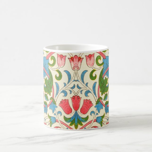 Plötzliche Rose (von William Morris) Kaffeetasse (Mittel)