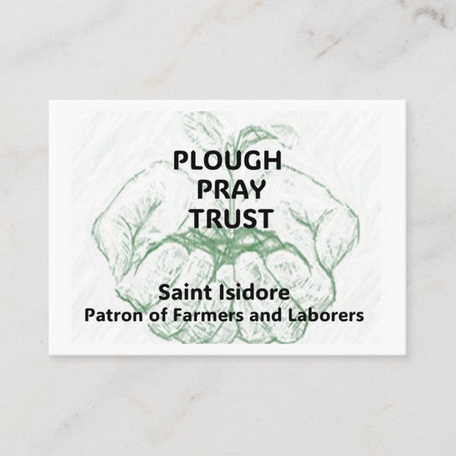 "Plough Pray Trust" Saint Isidore Reminder Card Terminkarte (Vorderseite)