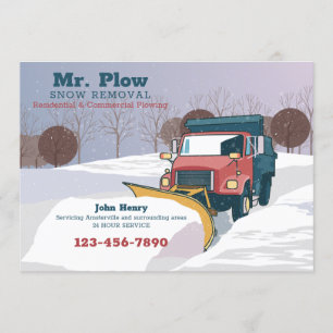 Plough Snow Removal Service Ankündigung