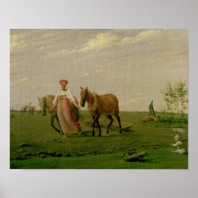 Ploughing in Spring, 1820s Poster (Vorne)