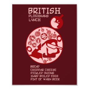 Ploughmans Pub Mittagessen Fotodruck
