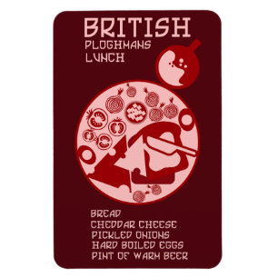Ploughmans Pub Mittagessen Magnet