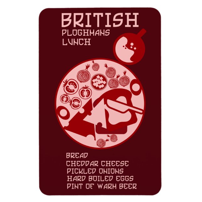 Ploughmans Pub Mittagessen Magnet (Vertikal)