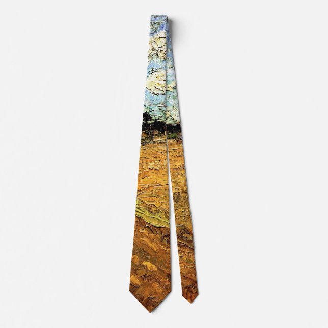 Plowed Field (die Furrows) von Vincent van Gogh Krawatte (Vorderseite)