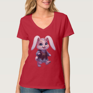 PLP LEPURO - Süßer Krieger-Hasen-König Grafik Stre T-Shirt
