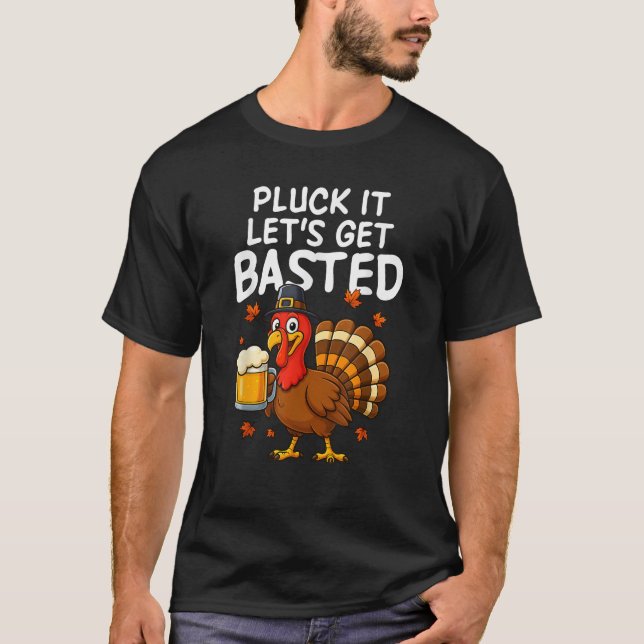 Pluck it Lasse, ist Basted Funny Erntedank Holid T-Shirt (Vorderseite)