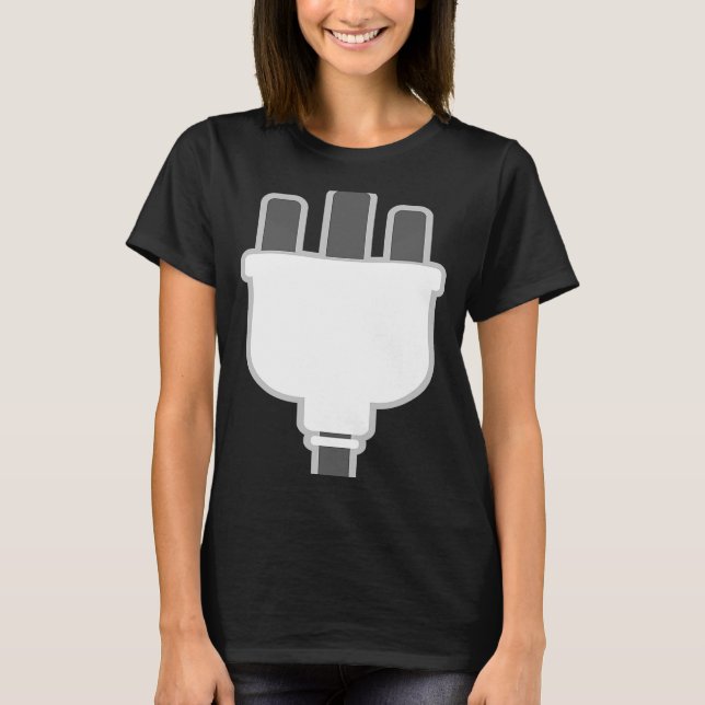 Plug-and-Socket-Halloween-Kostüm T-Shirt (Vorderseite)