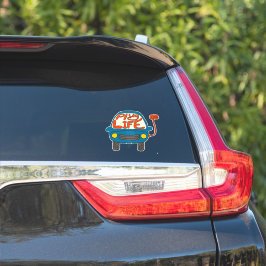 Plug Life Niedlich Blue Electric Car Aufkleber