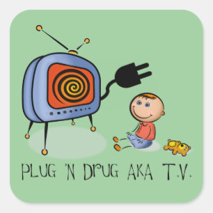 Plug N Drug AKA TV Quadratischer Aufkleber