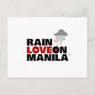 Pluie Amour sur la carte postale de Manille