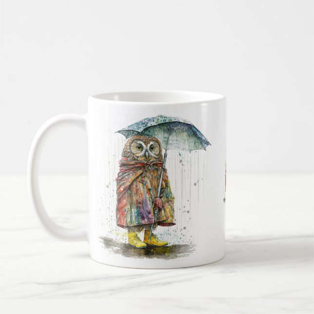 Pluie De Pluie Abandonner La Mug De Café (Gauche)