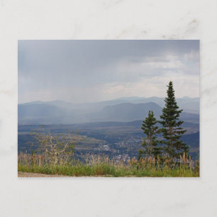 Pluie estivale dans les montagnes carte postale