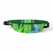 Pluie fraîche avec pochette banane papillon.