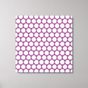 Plum Asian Moods Ikat Dots Leinwanddruck