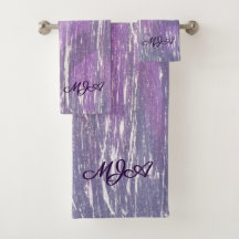 Plum Bath | Lila Silber-Spritzer Pinselstrich