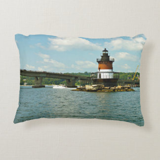 Plum Beach Lighthouse, Rhode Island Accent Pillow Zierkissen